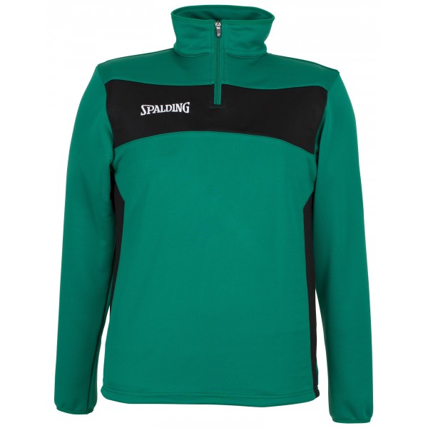 Spalding Felpa Uomo Evolution Quaterzip: Polyterry Con Cerniera 1/4 E Logo Ricamato