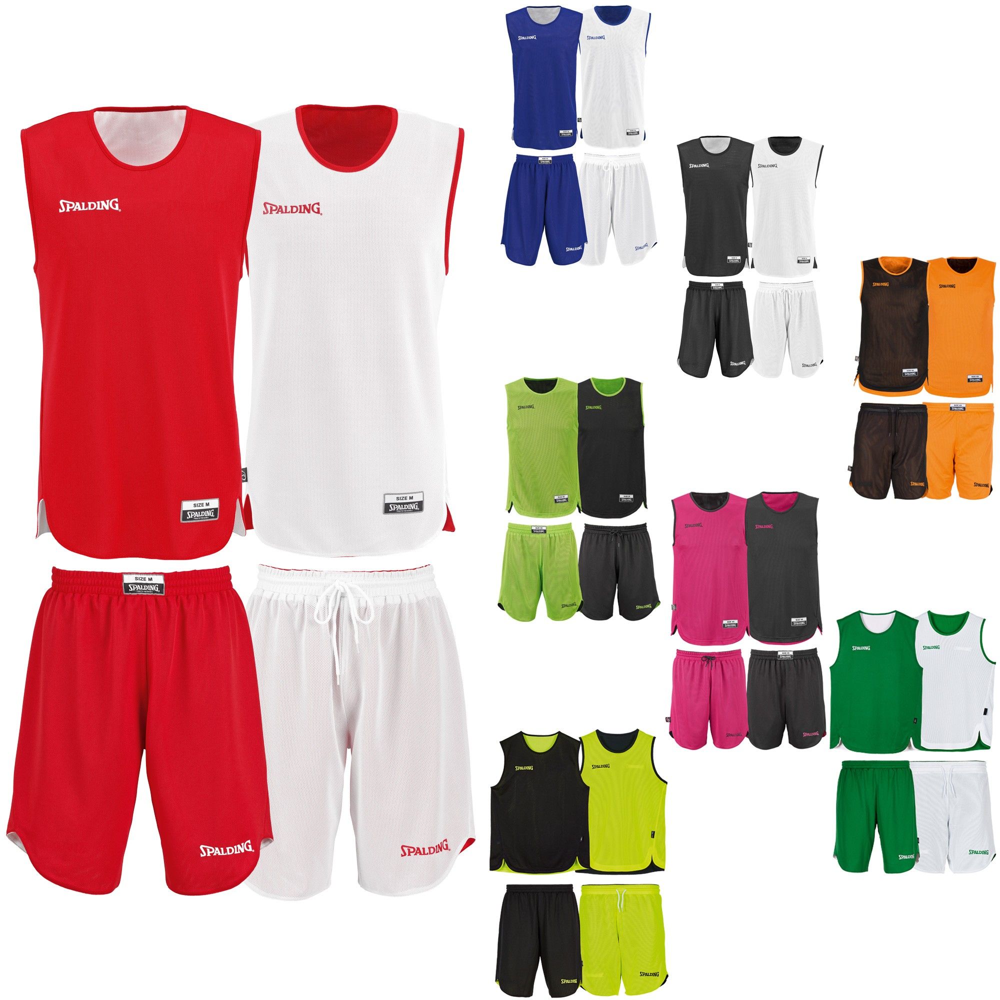 Tenue de basket Double face Spalding junior noir/blanc