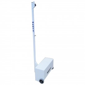 Poteaux de Badminton compétition et handibad 75 kg déport 0.38 m - Sporti 011096