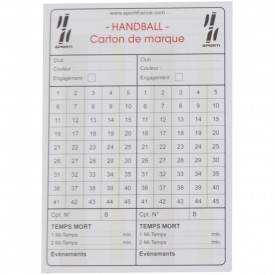 Carnet de 15 cartes seul d'arbitrage Handball - Sporti 063278