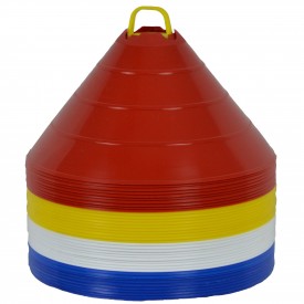 Multimarqueurs géants 15 cm avec encoche Jaune/Rouge/Bleu/Blanc (Lot de 40) - Sporti 063428