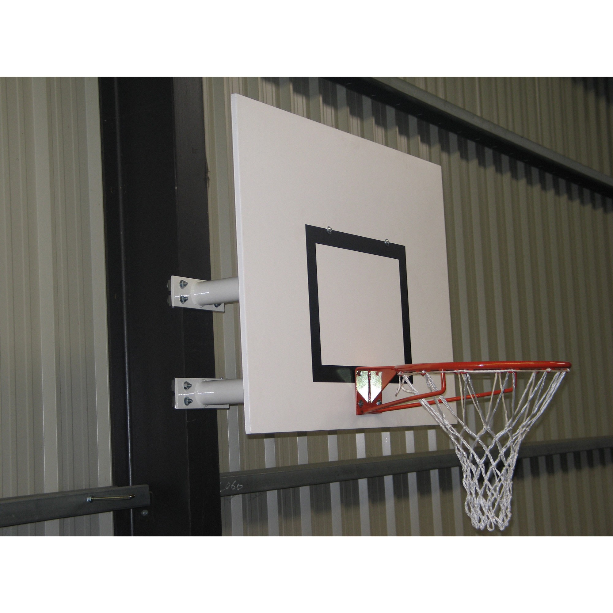 Panier de basket mural extérieur GES en acier galvanisé - panneau demi-lune  - l'unité 