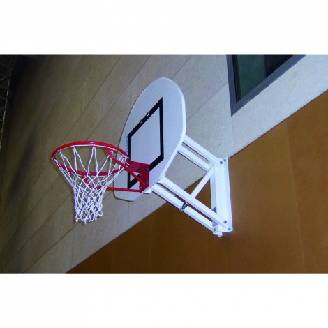 But de basket mural rabattable contre un mur avec cadre Mini Maxi