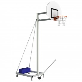 Canne de transport avec roues pour panier de Basket mobile vendue seule - Sporti 064216