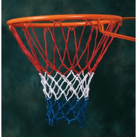 Filet de Basket cablé PA 4 mm Bleu, Blanc, Rouge Sporti