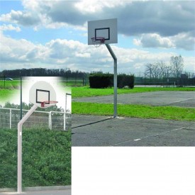 Panier de Basket déport 1.20 m et hauteur 2.60 m galvanisé à sceller - Sporti 064132