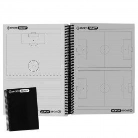 Carnet coach à spirales Football Format A5 Sporti