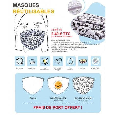 Masque sublimé 