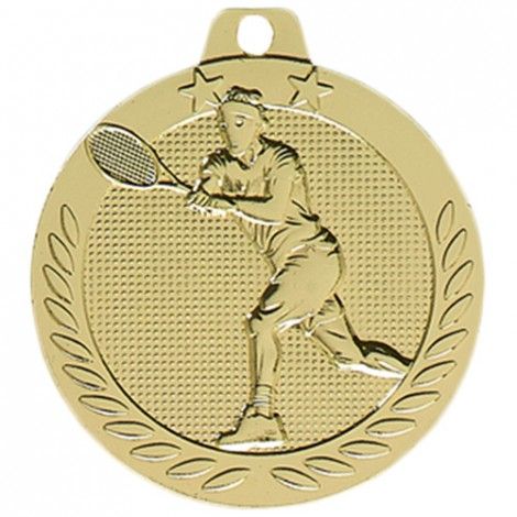 Médaille Tennis Or 40 mm Médaille Tennis Or 40 mm France Sport