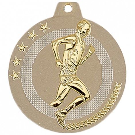 Médaille Course à pied 50 mm Or Médaille Course à pied 50 mm Or France Sport