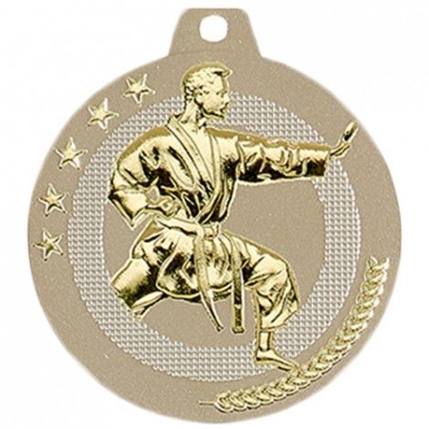 Médaille Karaté 50 mm Or Médaille Karaté 50 mm Or France Sport