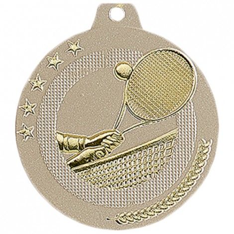 Médaille Tennis 50 mm Or Médaille Tennis 50 mm Or France Sport