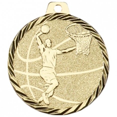 Médaille Basket-ball 50 mm Or Médaille Basket-ball 50 mm Or France Sport
