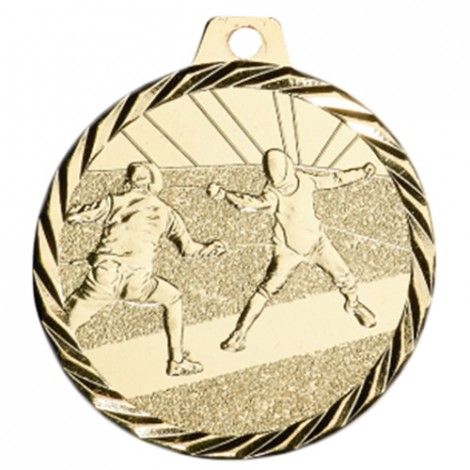 Médaille Escrime 50 mm Or Médaille Escrime 50 mm Or France Sport