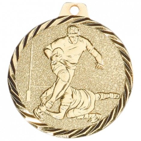 Médaille Rugby 50 mm Or Médaille Rugby 50 mm Or France Sport