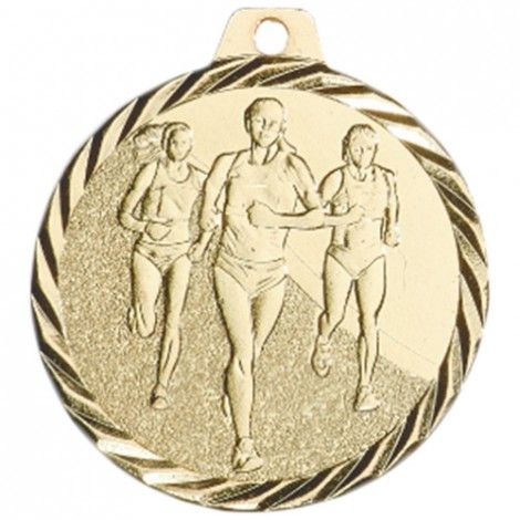 Médaille Course à pied féminine 50 mm Or Médaille Course à pied féminine 50 mm Or France Sport