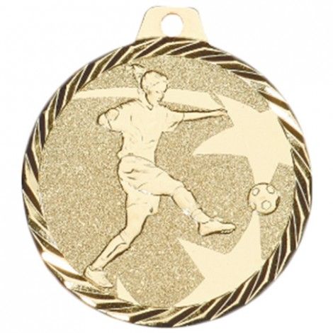 Médaille Football Féminin 50 mm Or Médaille Football Féminin 50 mm Or France Sport