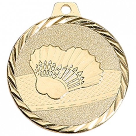 Médaille Badminton 50 mm Or Médaille Badminton 50 mm Or France Sport