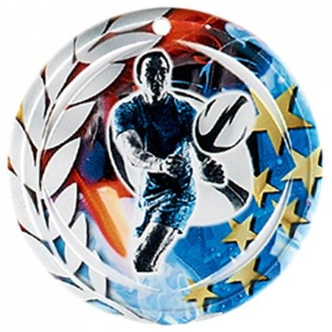 Médaille Céramique Rugby 70 mm Médaille Céramique Rugby 70 mm France Sport