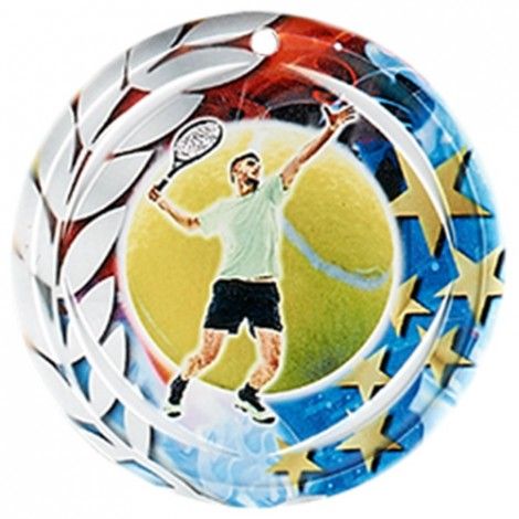 Médaille Céramique Tennis 70 mm Médaille Céramique Tennis 70 mm France Sport