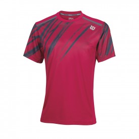 T-Shirt Tech FW Print Crew - Wilson WRA741102-ROUGE/BLEU