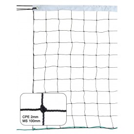 Filet de Volley Entraînement PE câblé 2mm et câble acier - Sporti 065088