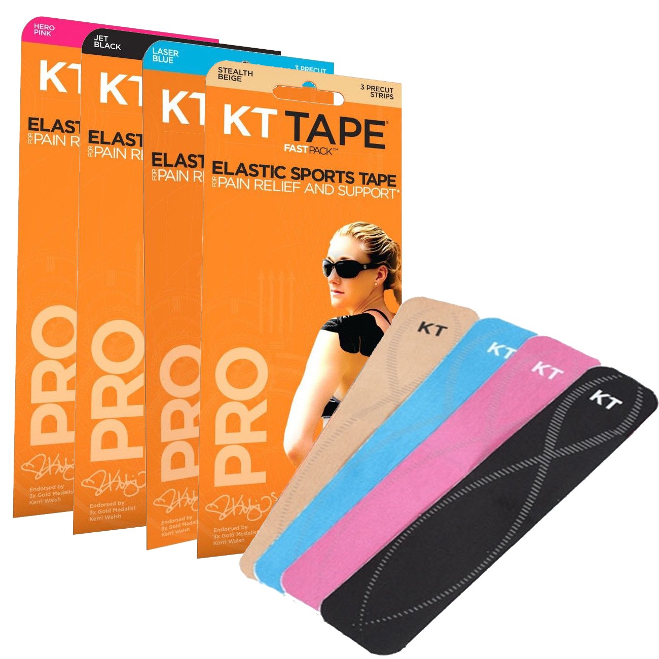 KT Tape Pro kinésiologie ruban élastique sport-Support-héros rose