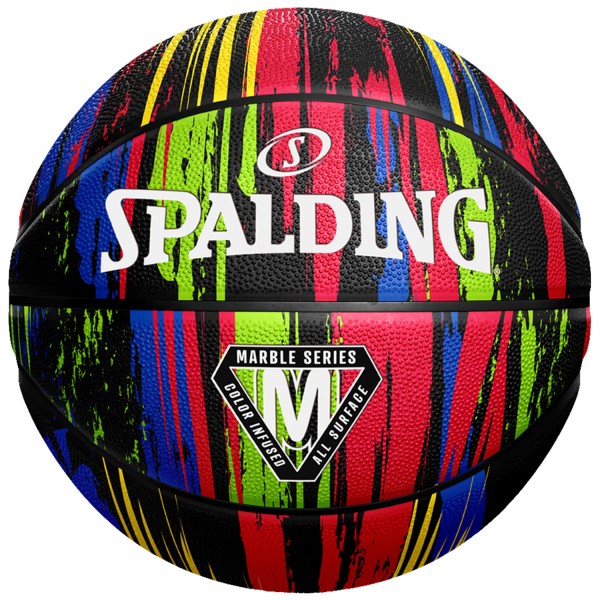 Ballon Marble Black Rainbow Spalding