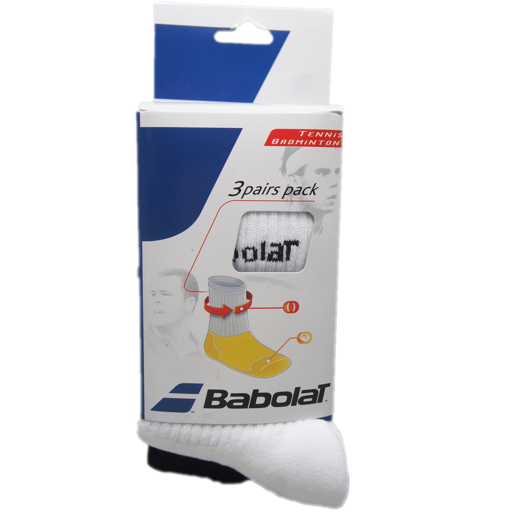 Pack Babolat 3 paires de chaussettes enfant - En stock