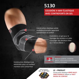 Coudière 4-Way Elastic avec contreforts gel McDavid