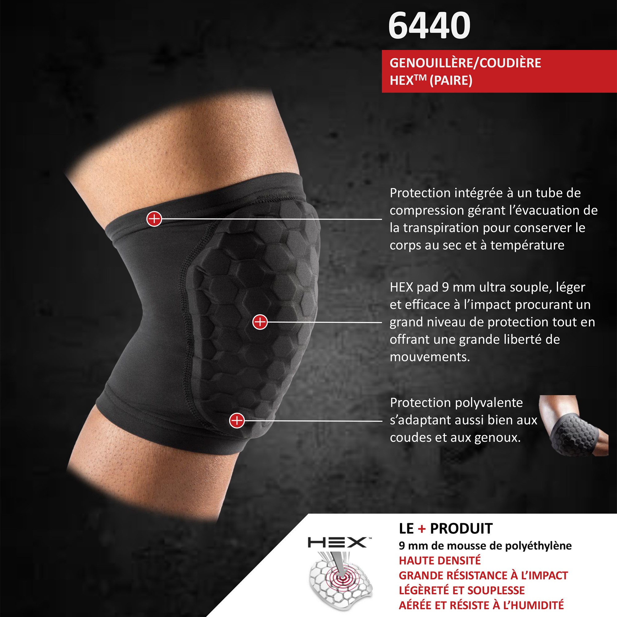 protège genou protection mousse - SPORTS DE GLACE France