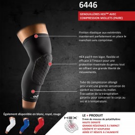 Genouillères Force Hex™ avec compression mollets (par paire) McDavid