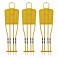 Lot de 3 Mannequins 180 cm - Jaune