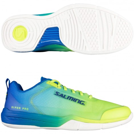 Chaussures Viper Pro Homme Vert/Bleu Salming