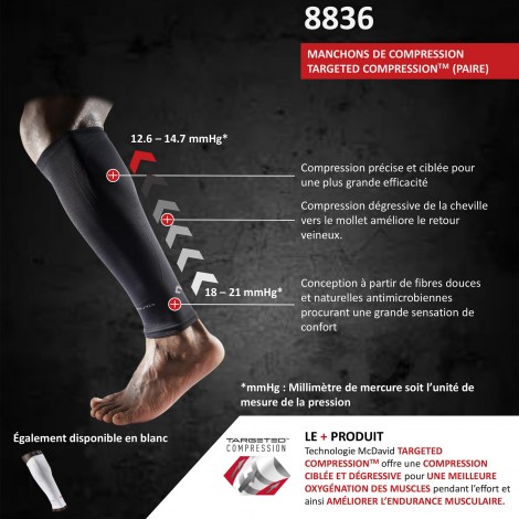Manchons de compression mollets Elite (par paire) McDavid