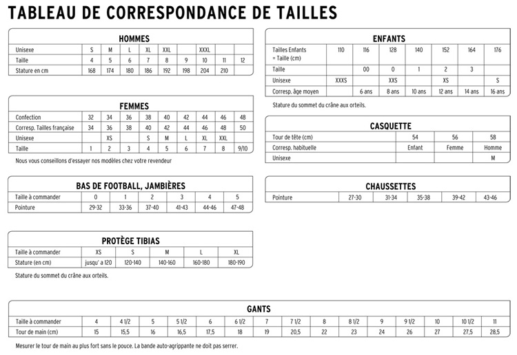 guide taille puma vetement