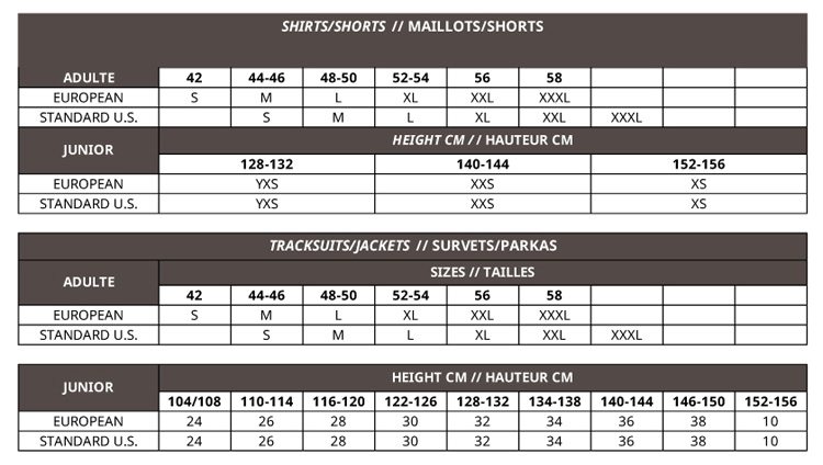 correspondance taille adidas nike